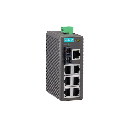 Moxa Entry-Level Unmgd Eth. Swtch W/ 7 10/100Baset(X)Ports, Eds-208-M-Sc EDS-208-M-SC
